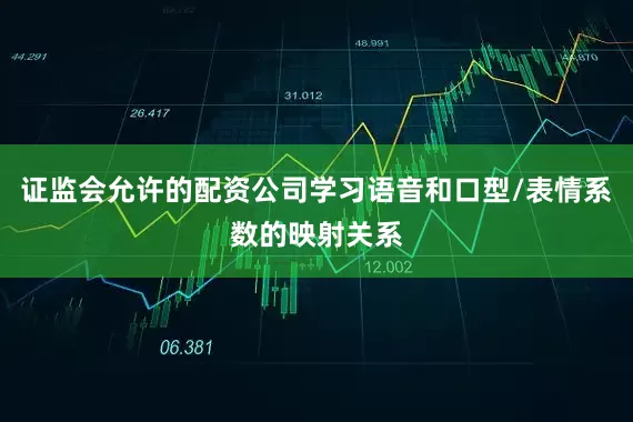 证监会允许的配资公司学习语音和口型/表情系数的映射关系